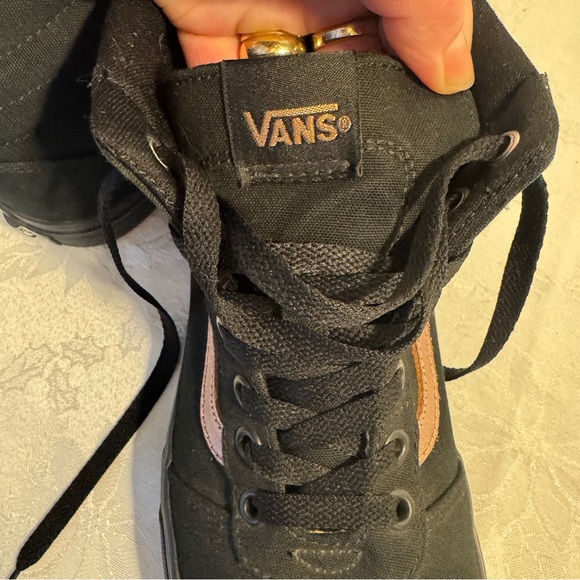 Vans Women's Black & Rose Gold Sneakers Ward Hi, Sk8-Hi, High-Top SZ 8 - Picture 8 of 9